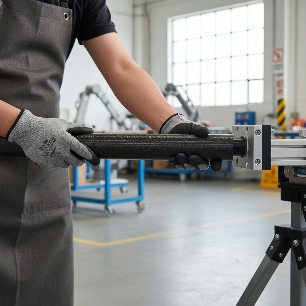 Premium High-Performance Roll Wrapped Carbon Fibre Tube with Glossy Woven Finish for Engineering and Robotics Applications