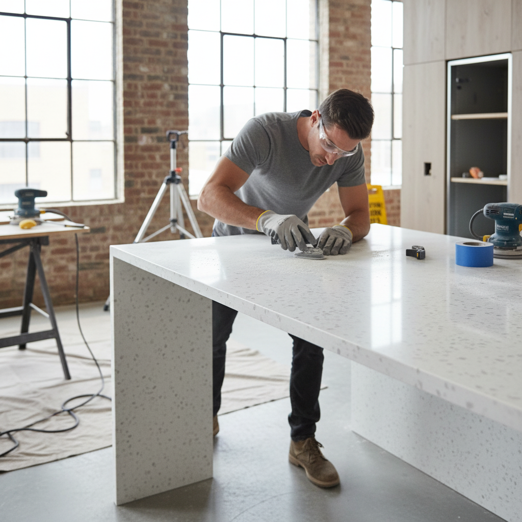 Premium Solid Surface Material - Arrowroot Color, Durable and Hygienic for Versatile Applications