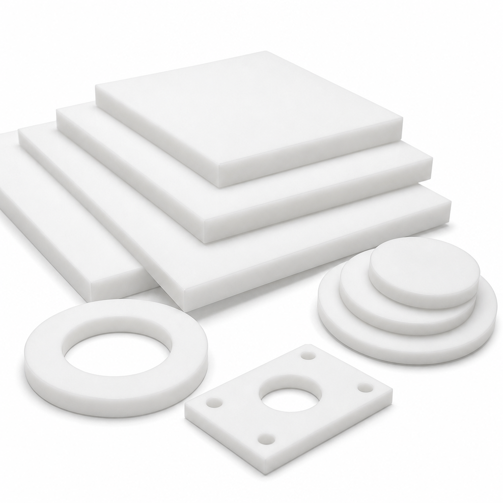 PTFE White Sheet 8mm to 50mm thick for Gaskets & seals