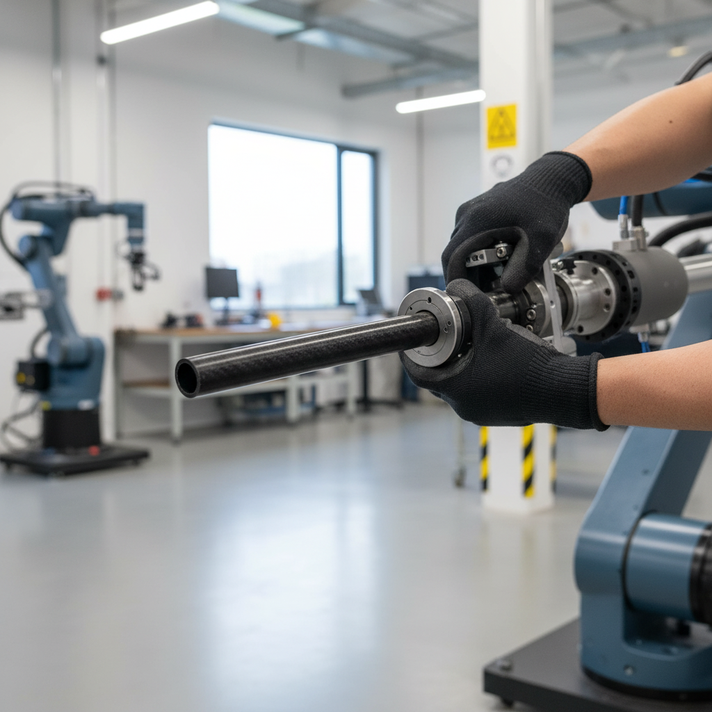 Premium Pullbraided Carbon Fibre Tube - Ultra-Light, High Strength with Smooth Finish for Electronics and Robotics