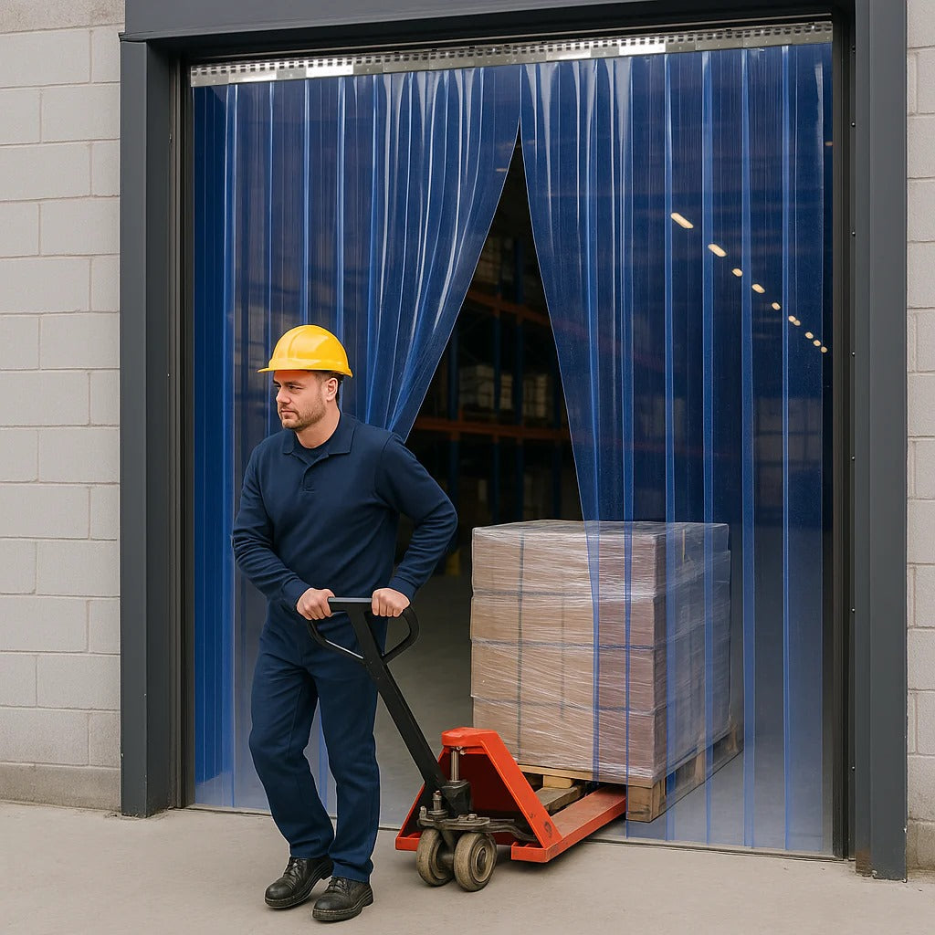 Dark Slate Gray Heavy-Duty PVC Strip Curtains – Fixed Size Doorway Curtains for Industrial, Warehouse & Commercial Use