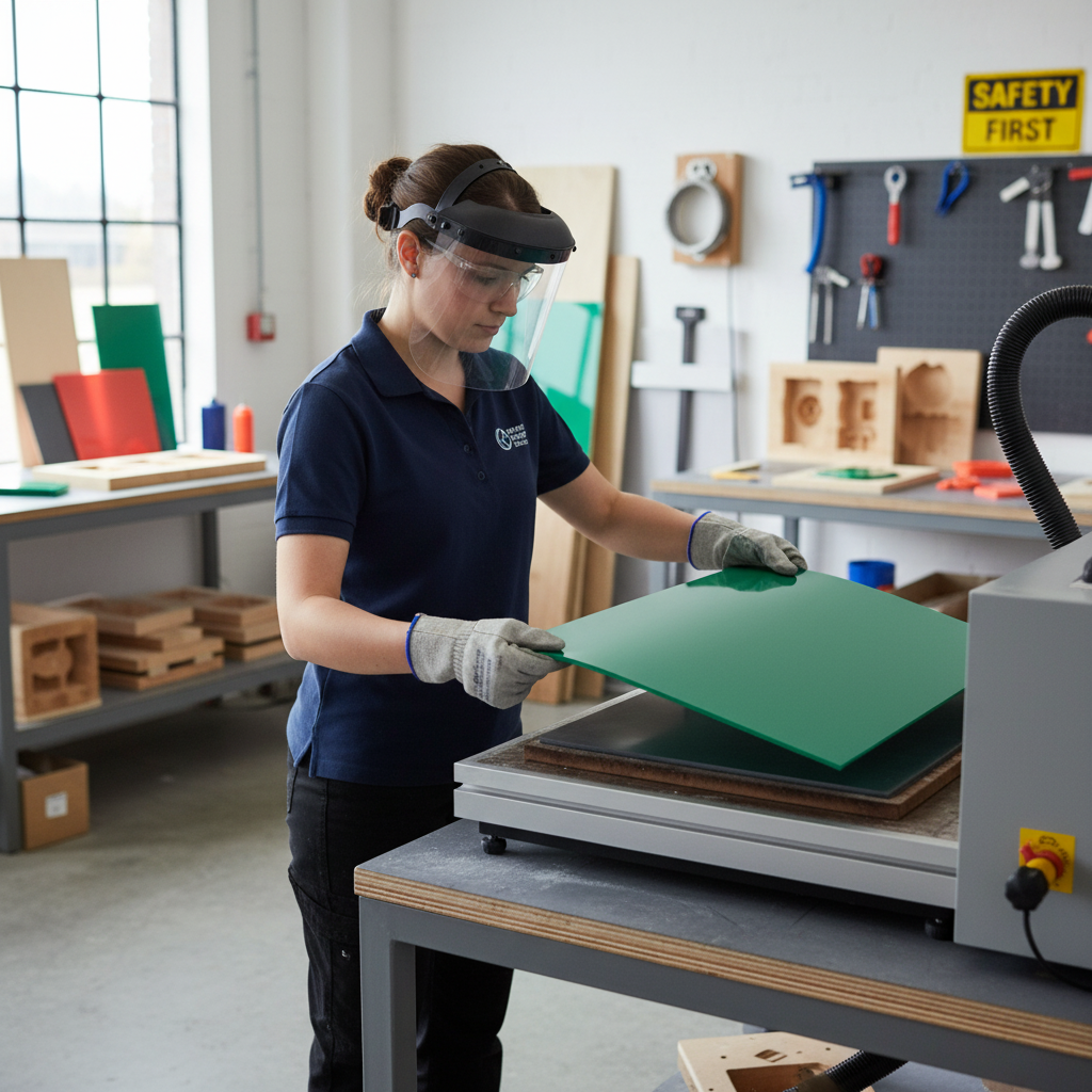 High-Performance Gloss/Matt Green HIPS Sheet - Durable, Thermoformable Material for Food Processing and Model Making