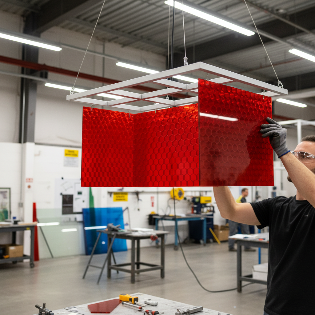 Premium Honeycomb Composite Sheet - Lightweight Acrylic with Rigid Red Finish for Versatile Applications