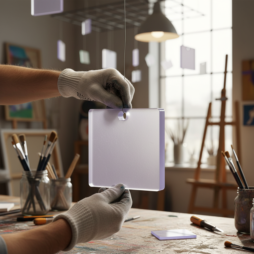 Premium Lilac Purple Acrylic Sheet - High-Performance Cast Material, Lightweight & Fully Recyclable with Unique Mist Effect