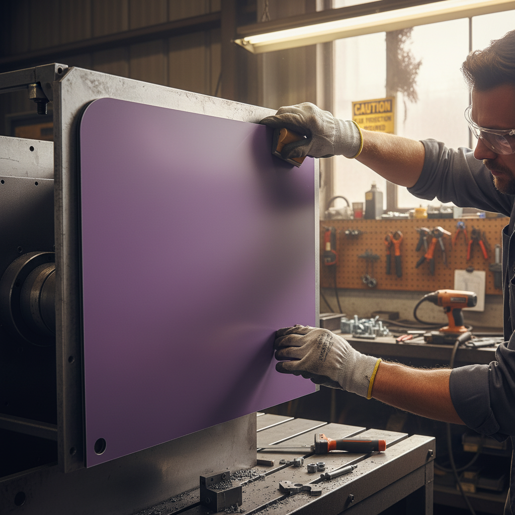 Premium Aluminium Composite Panel - Purple Matt/Gloss Sheet with High Gloss Finish, Lightweight and Durable for Signage and Displays