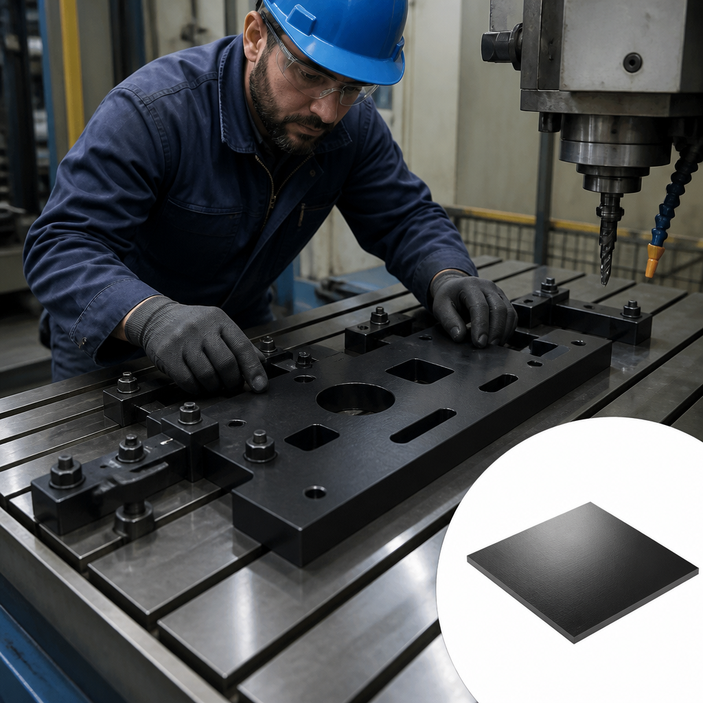 Black Acetal Sheet for Engineering Applications 6mm to 60mm thick