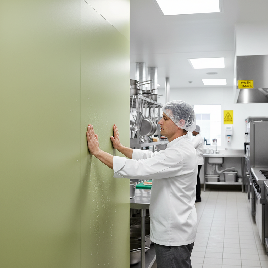 Premium Hygienic Cladding Green Grape Sheet - PVC with High Chemical Resistance and Fire Performance for Easy Installation