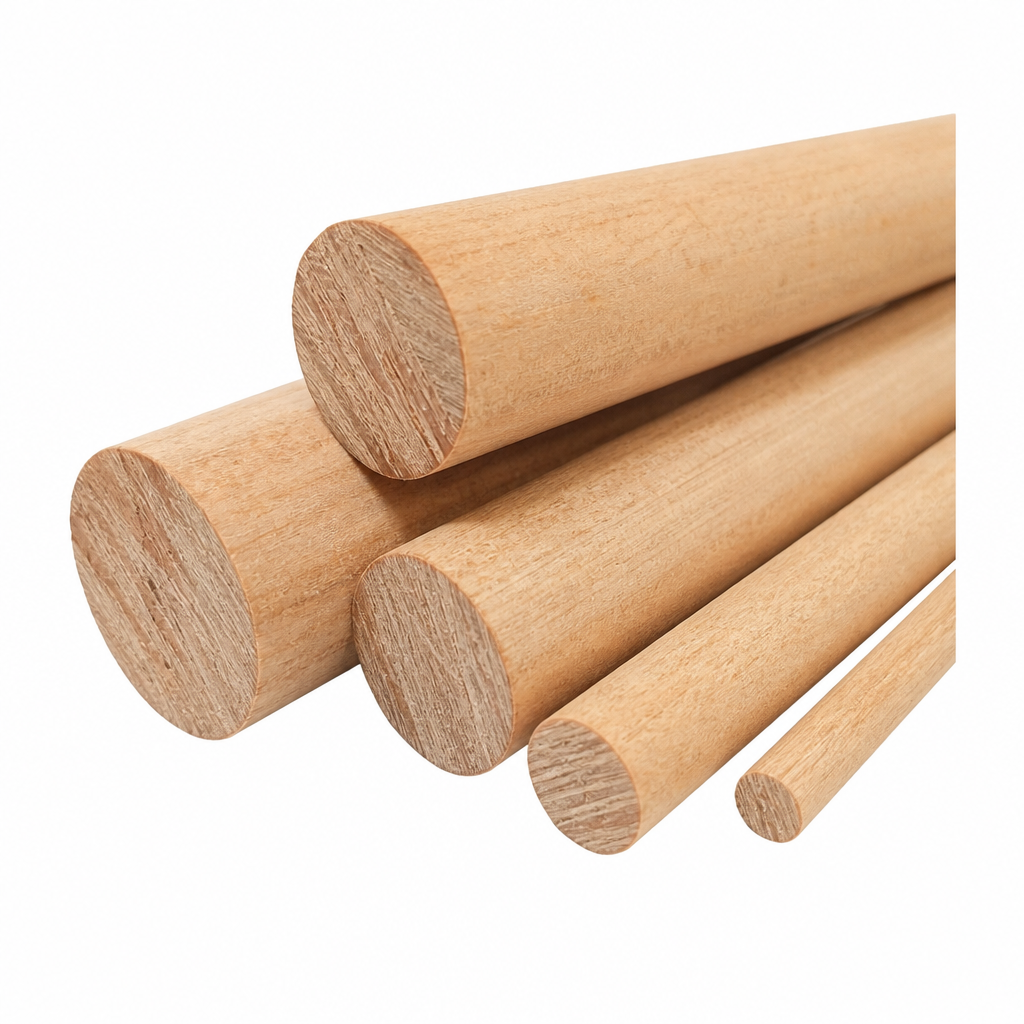 Phenolic Cotton Brown Rod 16mm to 50mm dia for Bearings & laminates