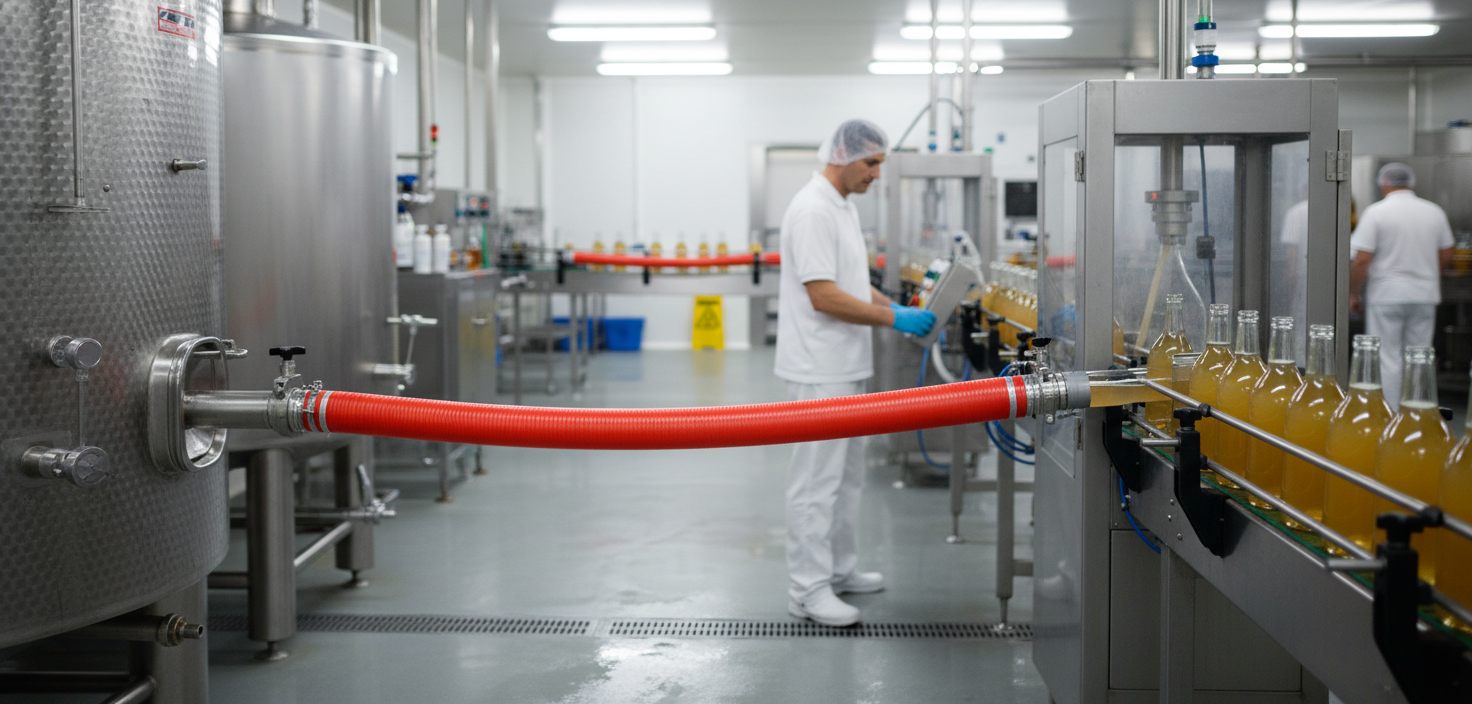 Professional Two-Layer PVC Hose for Food Liquids - Crush Resistant and Flexible Design