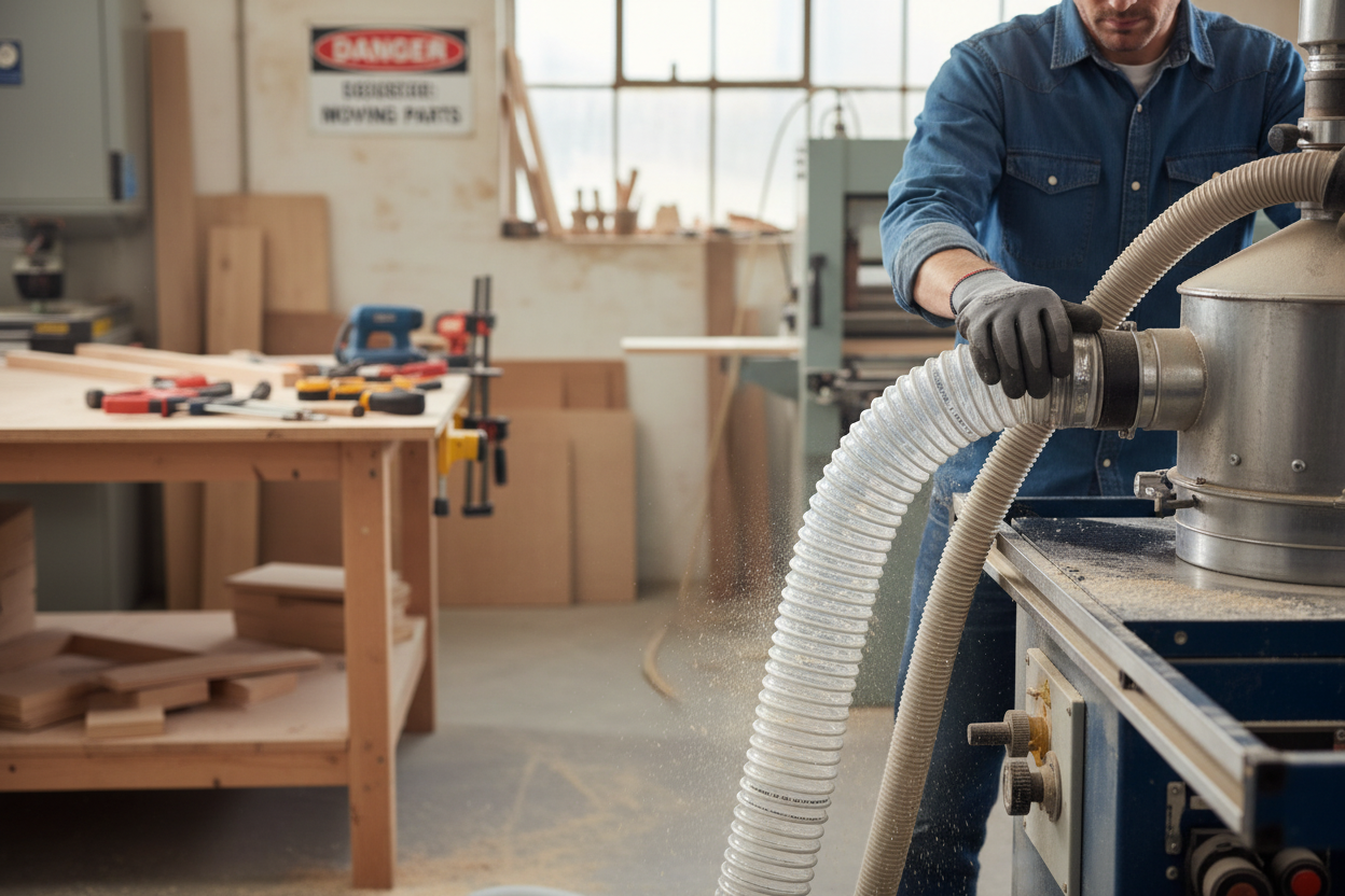 Premium High-Performance Polyurethane Hose for Suction and Transport of Dusts and Abrasive Materials with Excellent Flexibility and Abrasion Resistance