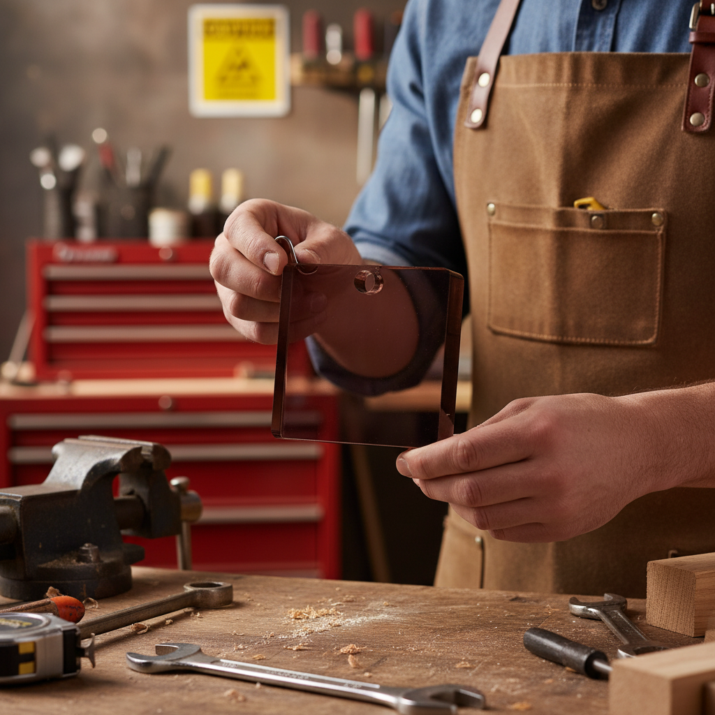 Premium 15mm Thick Acrylic Sheet in Eggplant Brown - High-Gloss Finish, UV-Resistant, Fully Recyclable