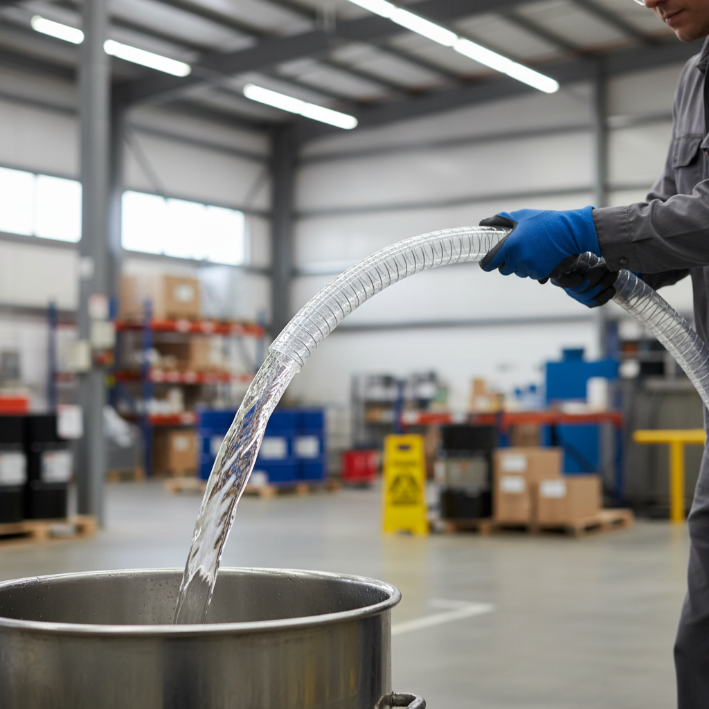 Premium Reinforced PVC Hose for Food Transfer - Flexible, Lightweight, and Chemical Resistant