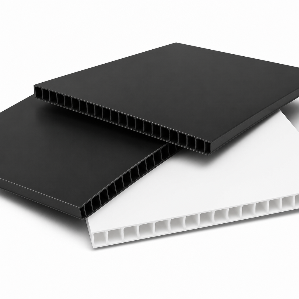 Polypropylene Black / White Sheet 6mm thick for Displays & signage