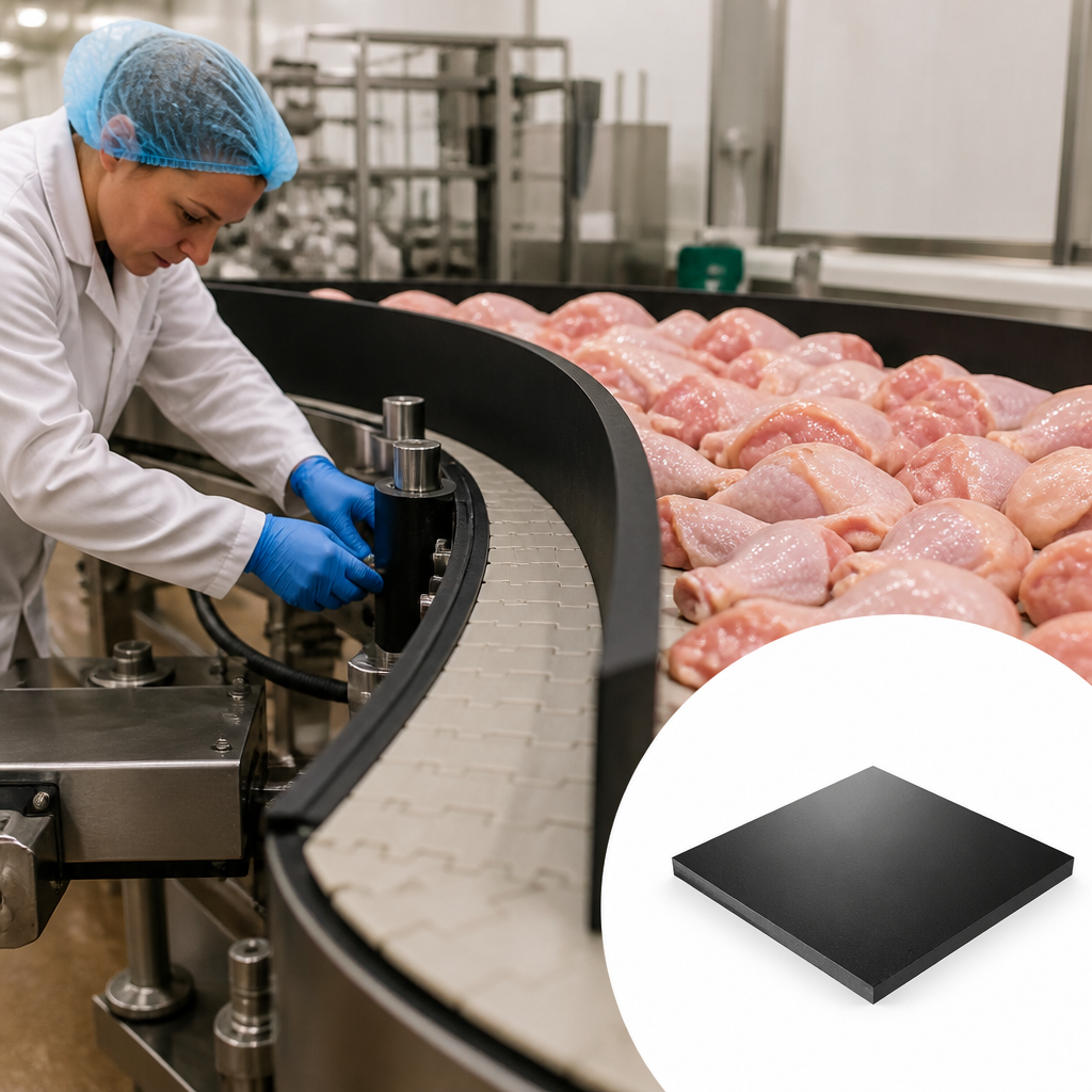High Density Polyethylene Black Sheet for Food Industry Applications 1mm to 12mm thick