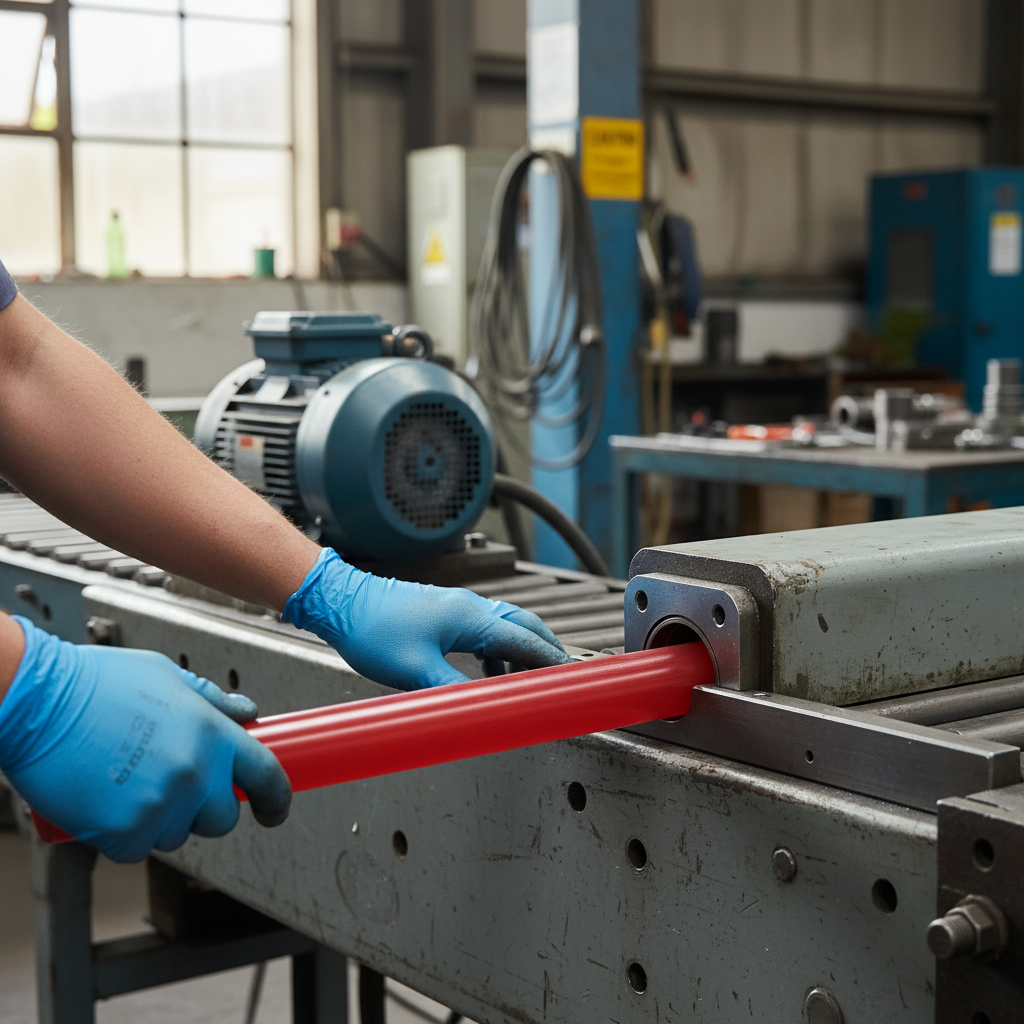 Premium Nylon 6 Lubricant Filled Red Rod for Sliding Applications with High Wear Resistance and Food Compliance Standards