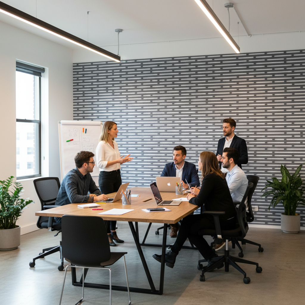 Professional 100% Recycled PET Felt Acoustic Panel - 9mm Thick, Sustainable Noise Reduction with Stylish Stripes Design, Pack of 2