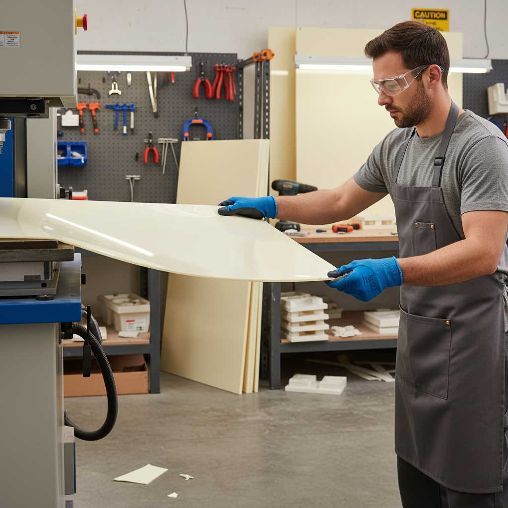 Premium High Impact Polystyrene Gloss/Matt Cream Sheet for Food Processing and CNC Routing