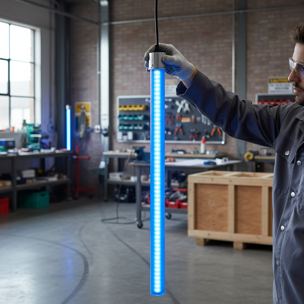 Premium Frosted Acrylic Tube in Fluoro Blue 9092 - Lightweight, Weather Resistant, High Impact Strength for Displays and Lighting