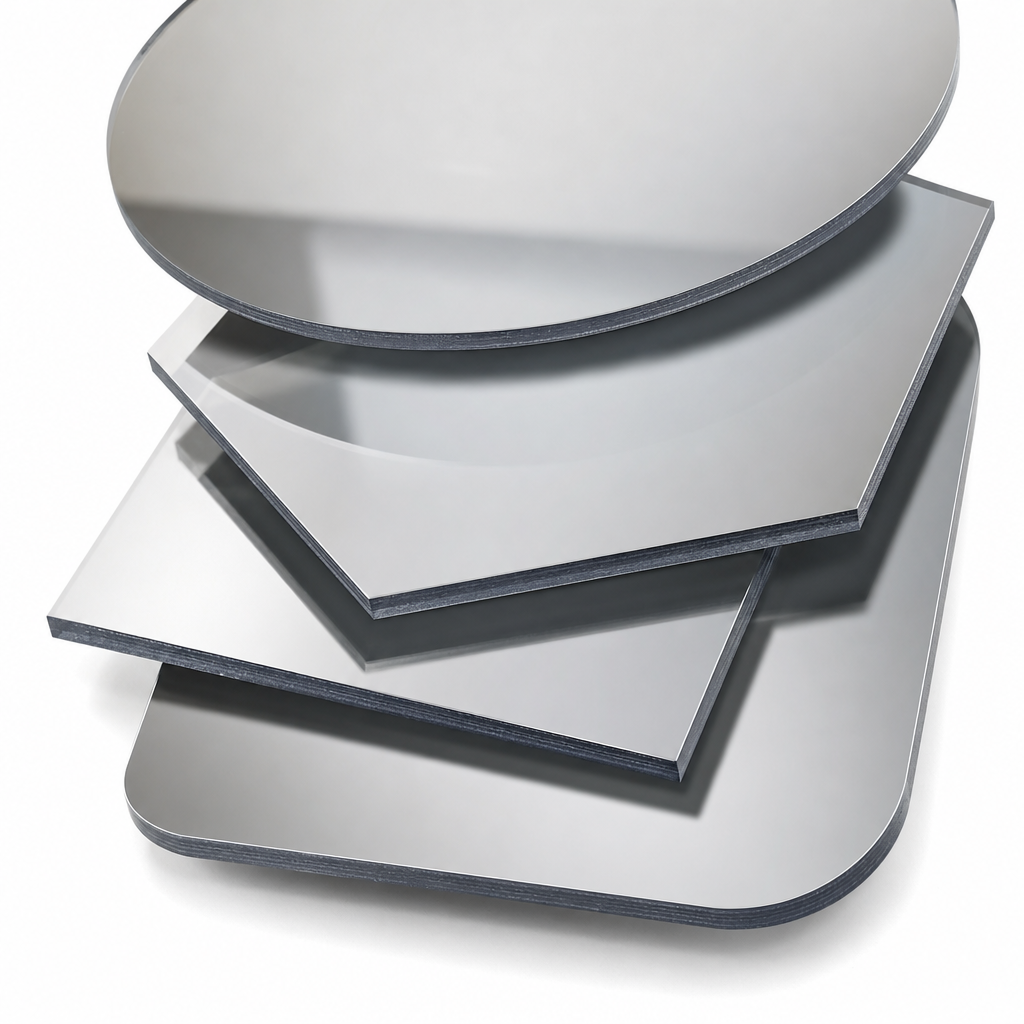 Cast Acrylic Silver 3mm to 6mm thick for Decorative panels & mirrors