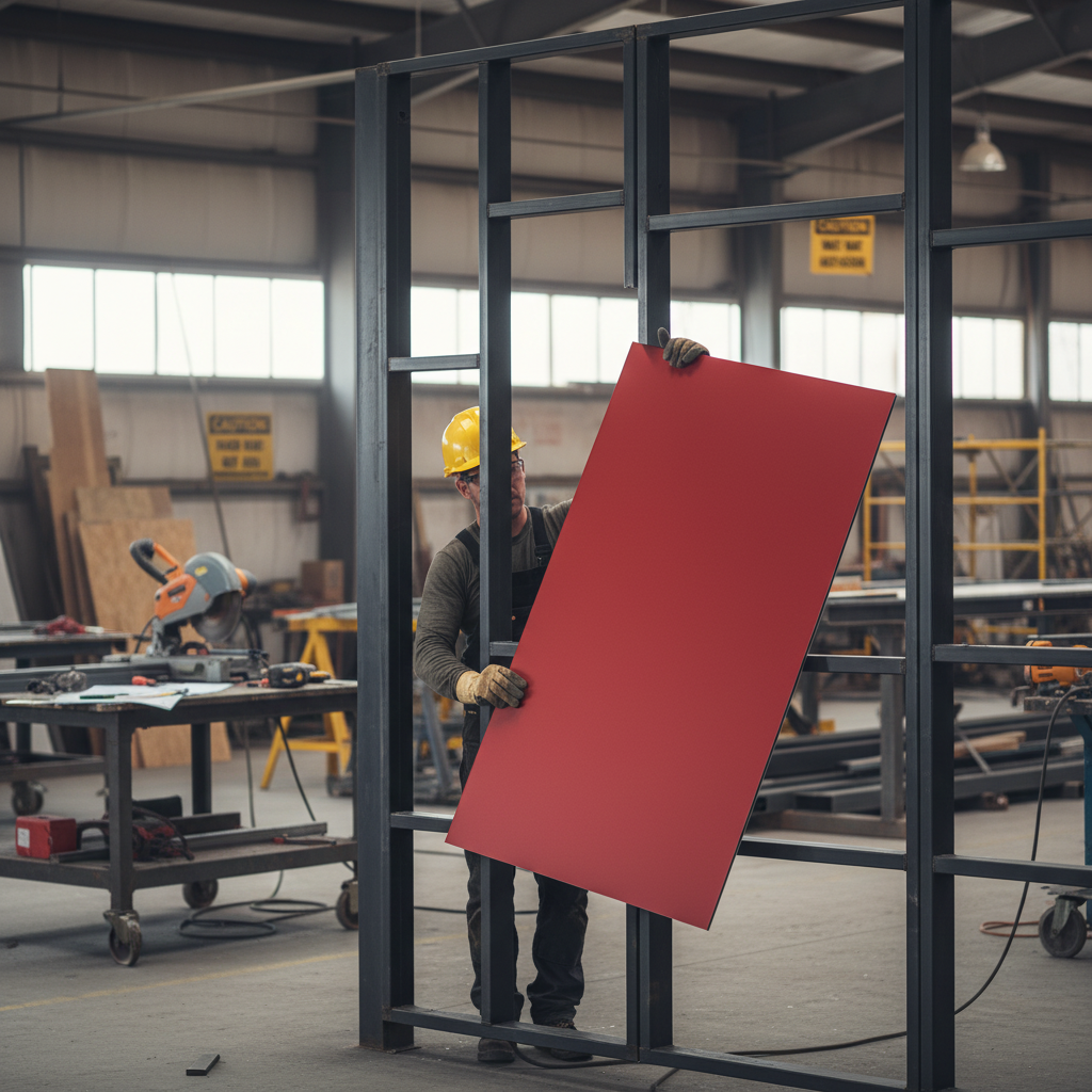 Premium Aluminium Composite Panel 3020 Red Sheet - Durable, Flexible, and UV Resistant for Signage and Displays