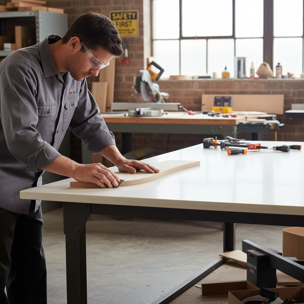 Premium Solid Surface Material in Bisque Color for Versatile Applications - Durable and Hygienic for Residential and Commercial Use