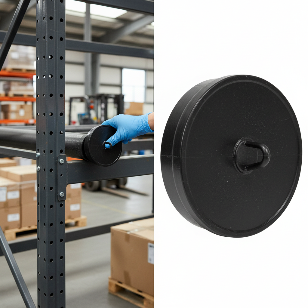 Premium Round Hanger Plug for Packaging Tubes - Durable LDPE Construction in Black Color