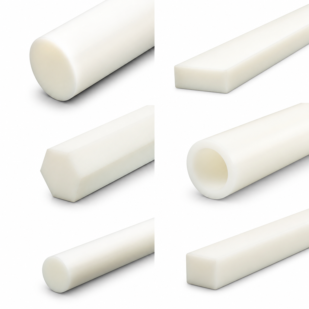 Acetal Homopolymer White Rod 20mm to 36mm dia for Gears, bearings & bushes