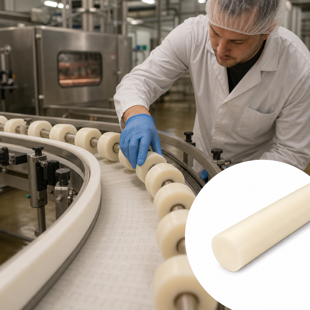 Nylon 6 Tube for Conveyor parts & bearings