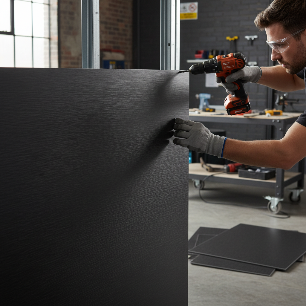 Premium Aluminium Composite Panel Brushed Black Sheet for Signage and Displays with UV Resistance and Flexibility