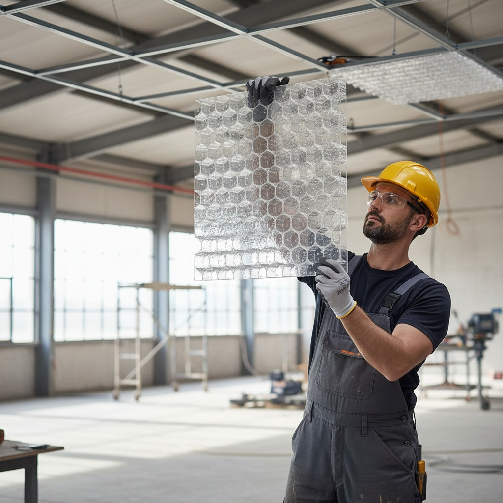 Premium Acoustic Honeycomb Composite Sheet for Enhanced Interior Performance - Clear Translucent Panel with Microperforated PETG