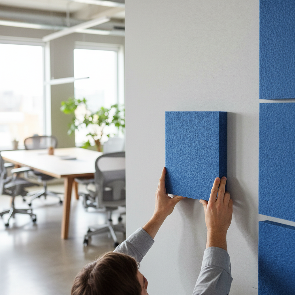 Premium PET Felt Acoustic Panel - Ocean Blue, Eco-Friendly, Fire Retardant, Superior Sound Absorption