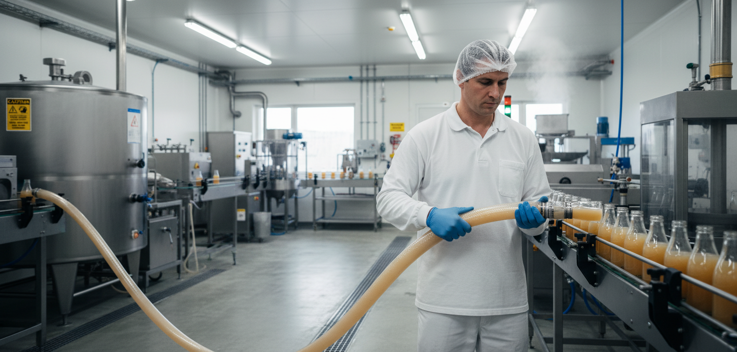 Premium Heavy Duty PVC Hose with Steel Spiral Reinforcement for Food Applications, -5°C to +65°C Temperature Range