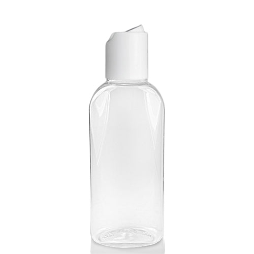 50ml Hand Sanitiser Bottle with 20mm White Disc Top – Refillable and Travel-Friendly