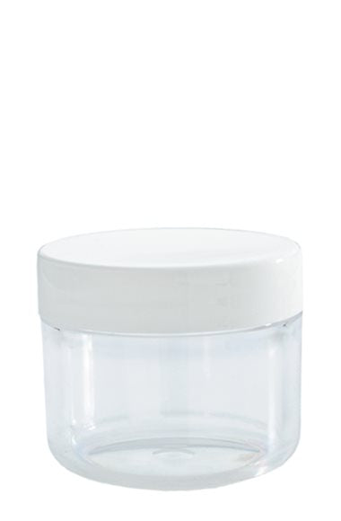 Large Clear PET Plastic Jar with Screw Top Lid – Shallow Design, 106mm Neck