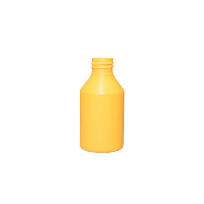 Natural - Yellow Swipe HDPE Plastic Bottle (Pack of 10) – Versatile, Eco-Friendly Bottle for Personal Care & Industrial Use