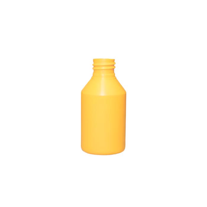 Natural - Yellow Swipe HDPE Plastic Bottle (Pack of 10) – Versatile, Eco-Friendly Bottle for Personal Care & Industrial Use