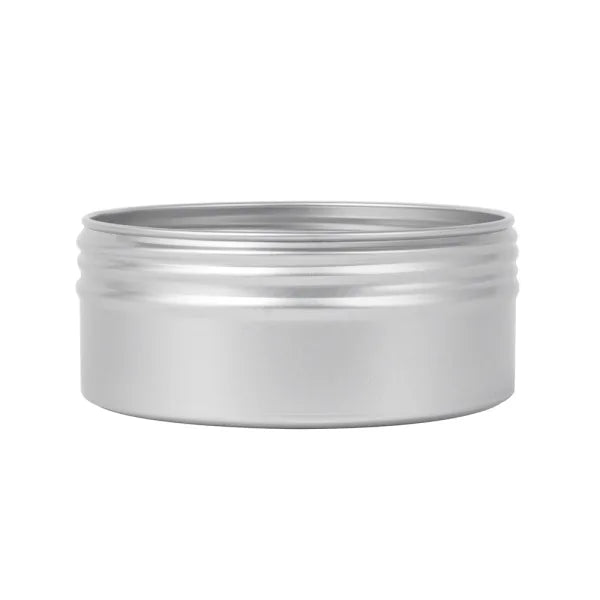 Silver Aluminium Jar with Matching Aluminium Lid – Durable and Lightweight Storage Solution