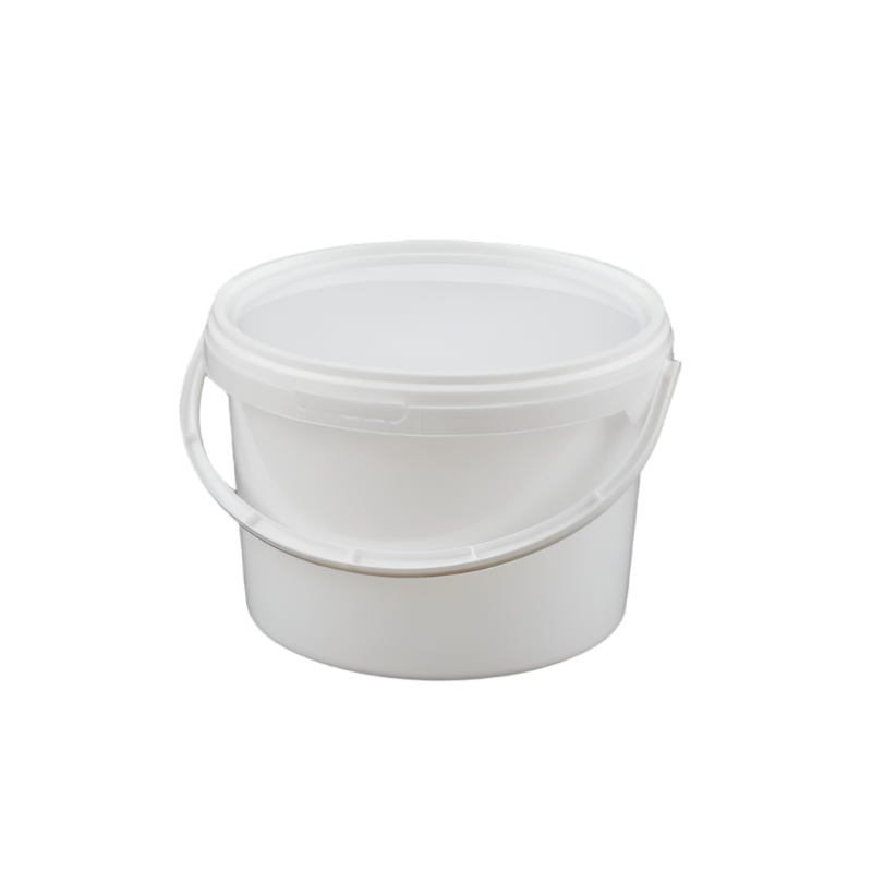 Round White Plastic Buckets with Lids – Heavy-Duty Storage Pails for Industrial and Household Use