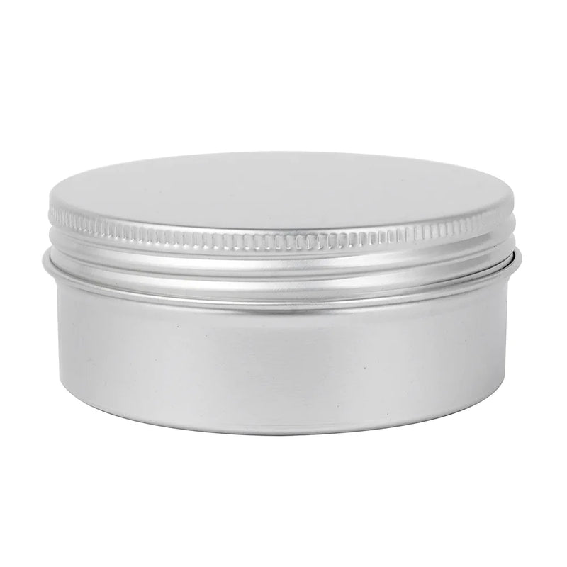 Silver Aluminium Jar with Matching Aluminium Lid – Durable and Lightweight Storage Solution