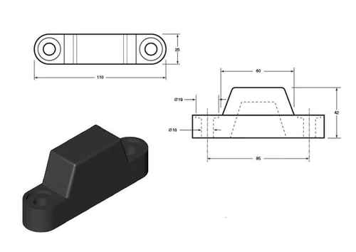 Commercial Grade Rubber Bumper - Small