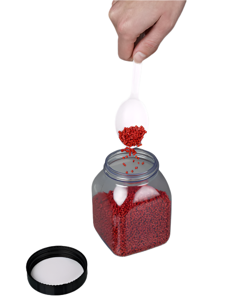 Wide Neck Square PVC Jar – Clear, Reusable, and Lightweight Design