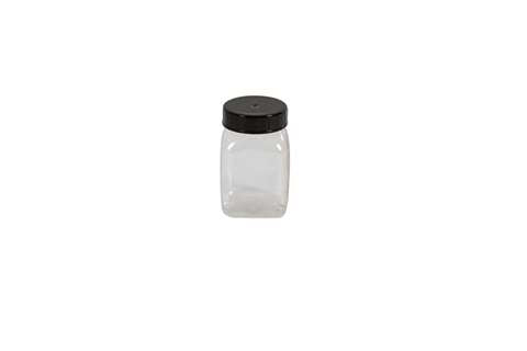 Wide Neck Square PVC Jar – Clear, Reusable, and Lightweight Design