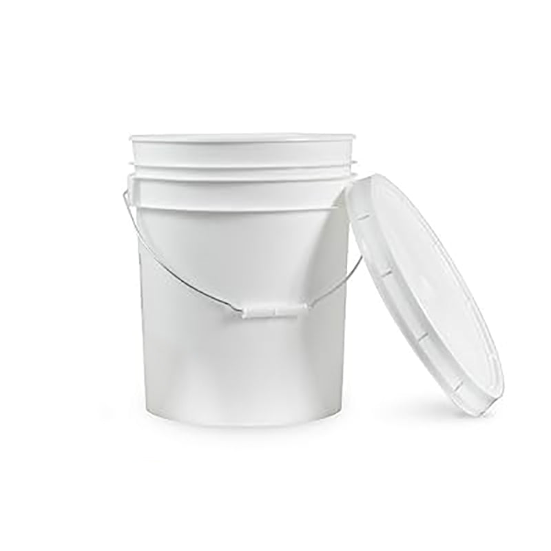 White Heavyweight Plastic Pail – Durable Bucket with Sturdy Handle for Multi-Purpose Use