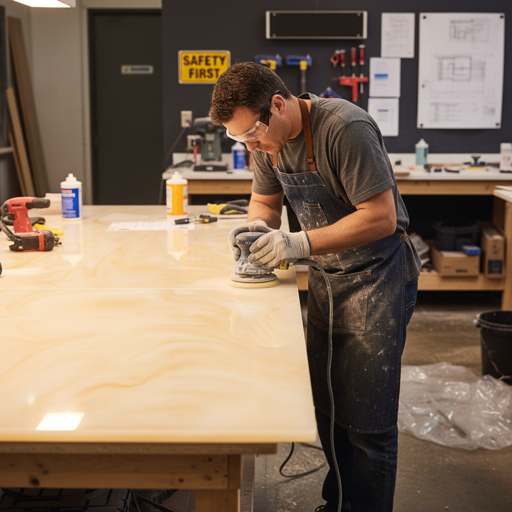 Premium Solid Surface Material - Golden Onyx with Durable and Hygienic Properties for Versatile Applications