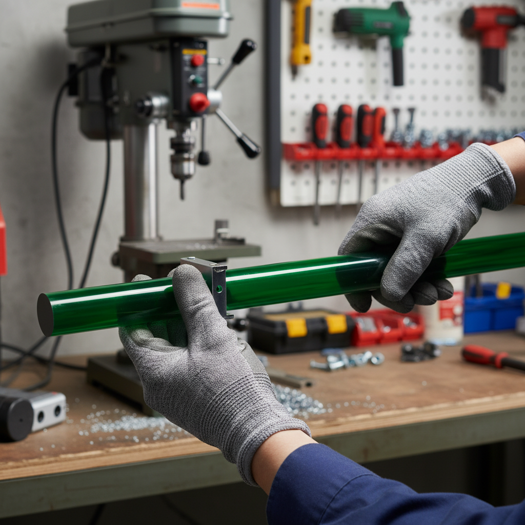 Premium Extruded Translucent Green Acrylic Rod - High Gloss Finish, High Rigidity, Easy Bonding for Displays and Furniture Design