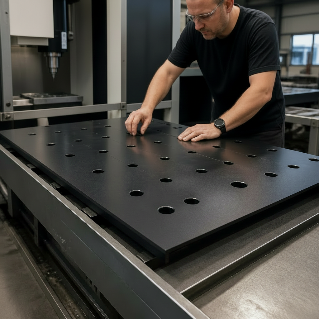 Cast Nylon 6 Black Sheet for Engineering Applications 70mm to 100mm thick