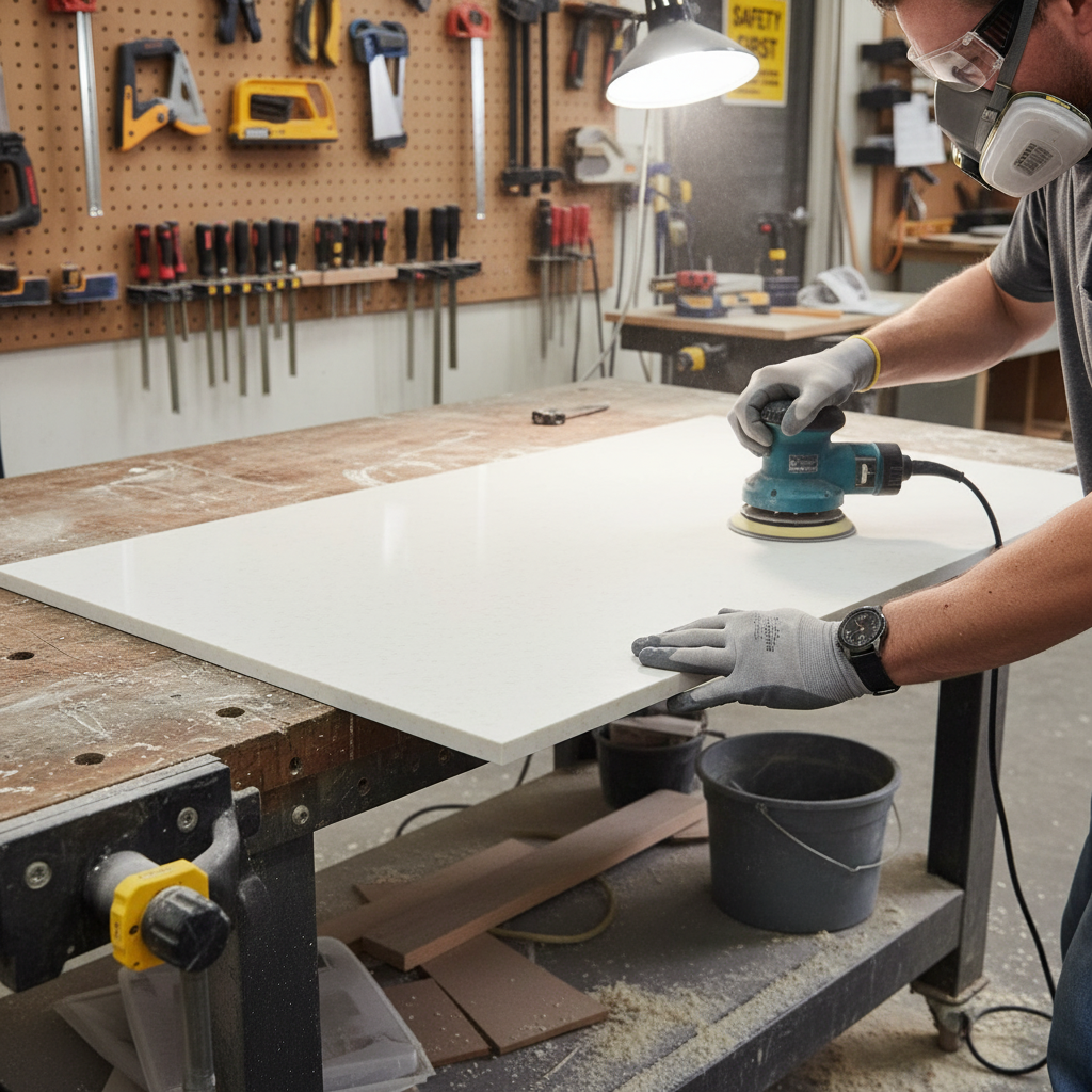 Premium Solid Surface Material - Artic Ice, Durable Acrylic with High-Performance Applications