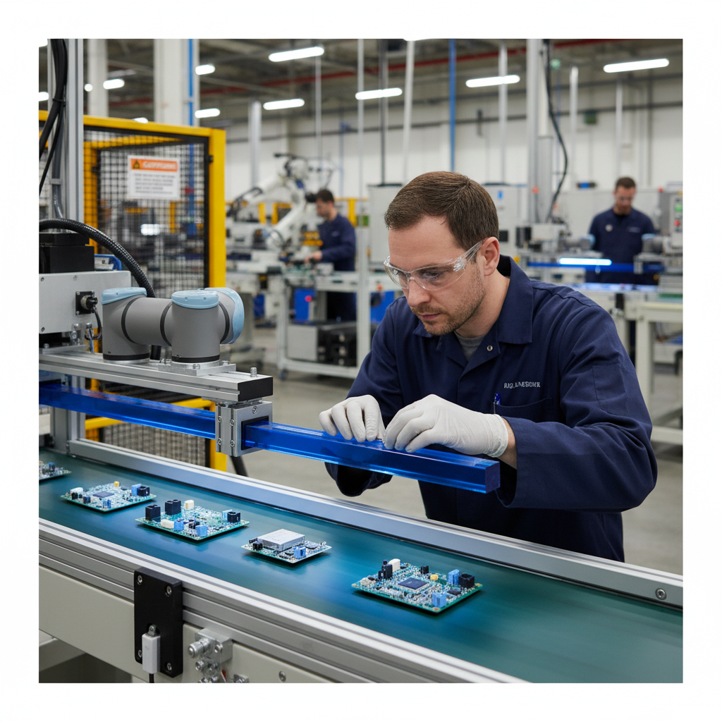 Premium Extruded Translucent Blue Acrylic Square Rod for Displays and Lighting Applications