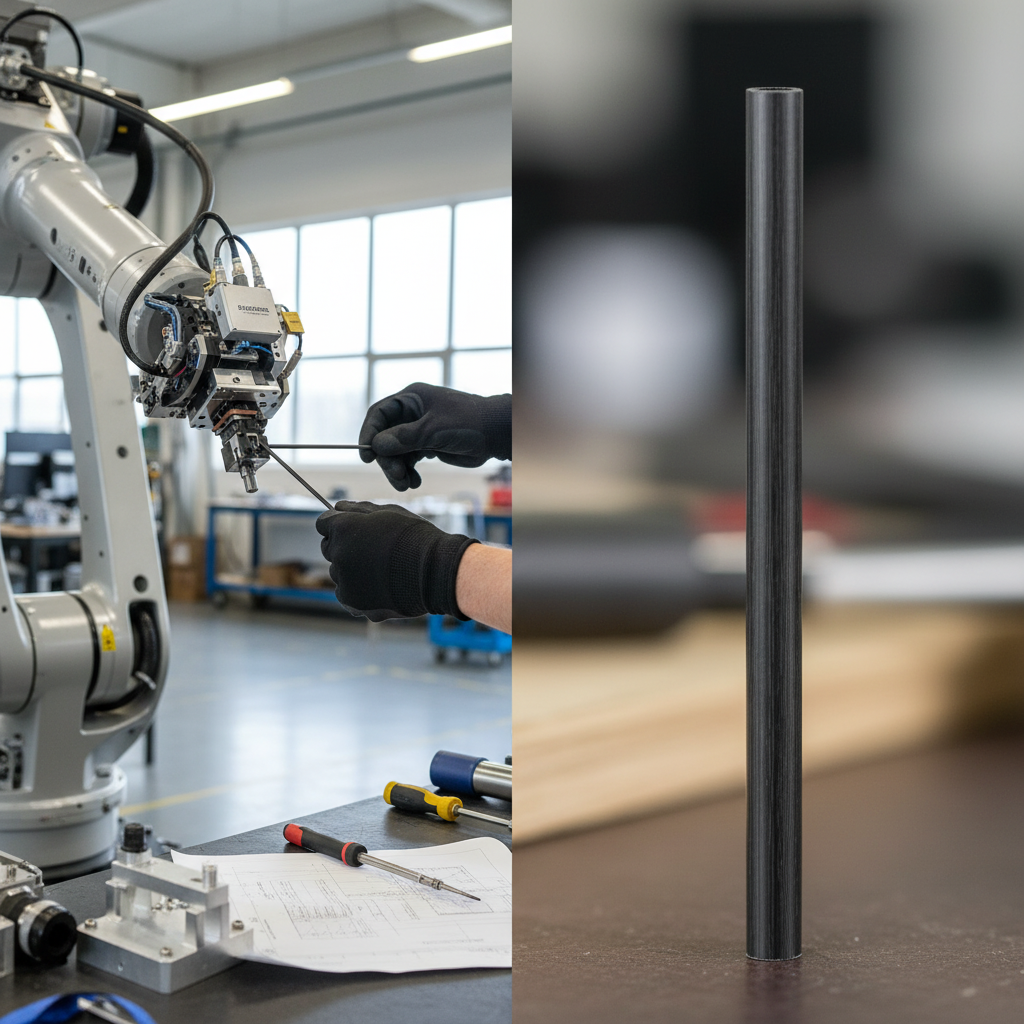 Premium Pultruded Carbon Fibre Microtube - Ultra Lightweight, High Strength with Epoxy Resin Matrix for Precision Engineering Applications