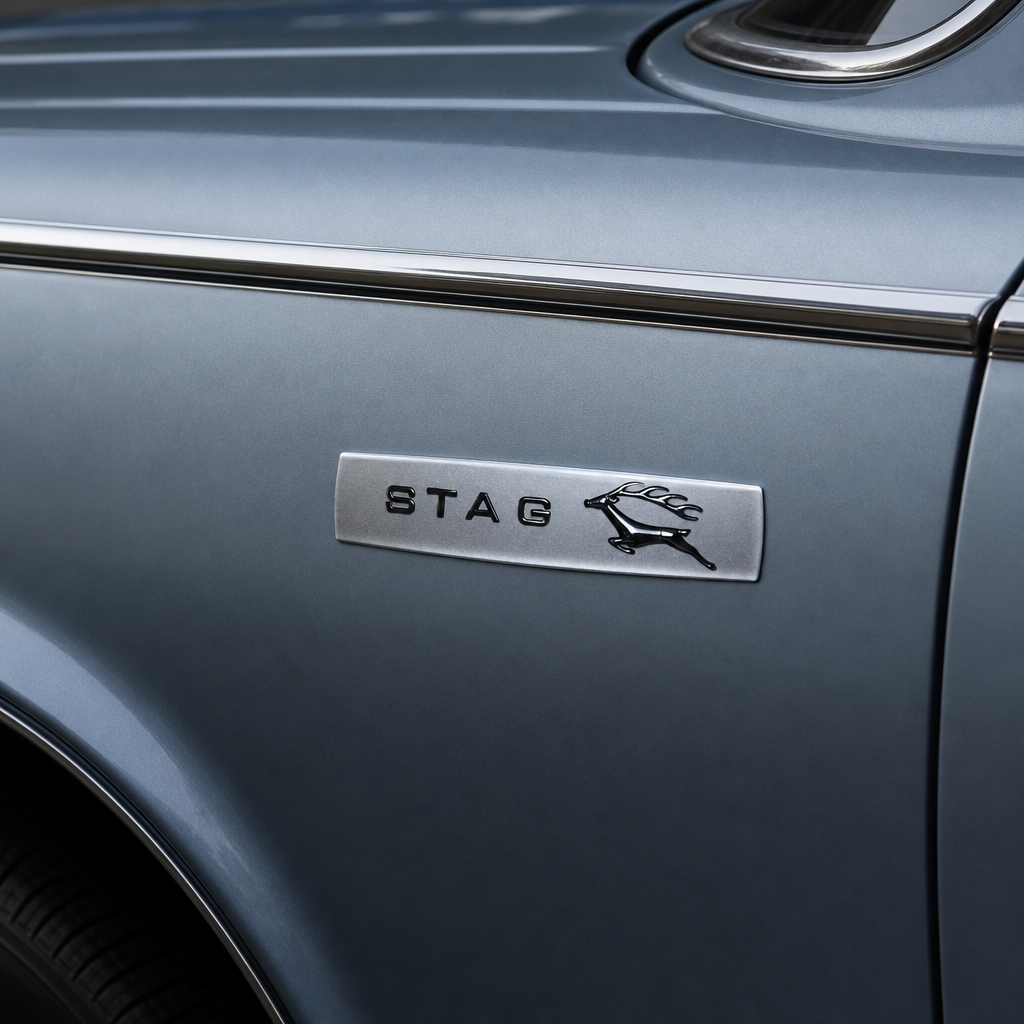 Left Hand Side Badge – Fits Triumph Stag Mk1